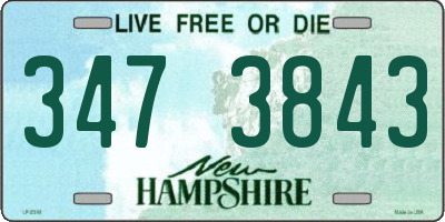 NH license plate 3473843