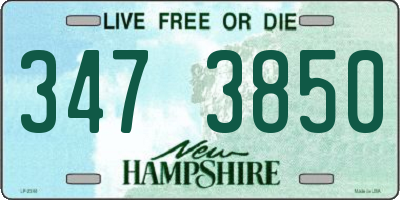 NH license plate 3473850