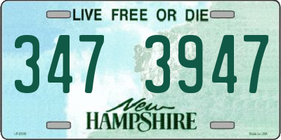 NH license plate 3473947