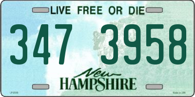 NH license plate 3473958
