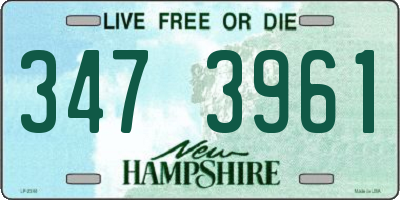 NH license plate 3473961