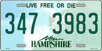 NH license plate 3473983