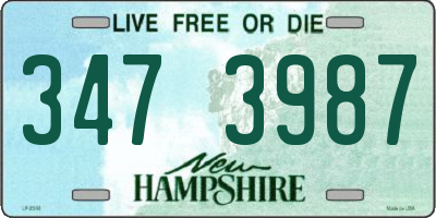 NH license plate 3473987