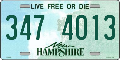 NH license plate 3474013
