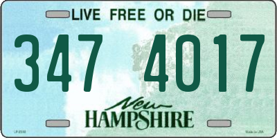 NH license plate 3474017