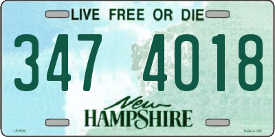NH license plate 3474018