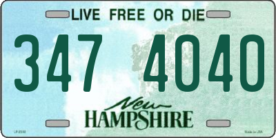 NH license plate 3474040
