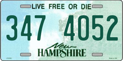 NH license plate 3474052