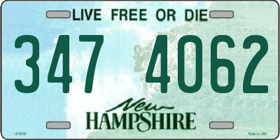 NH license plate 3474062
