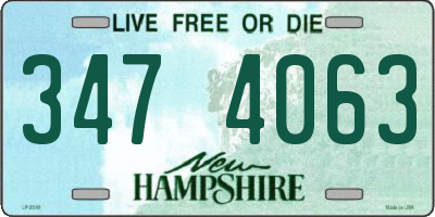 NH license plate 3474063