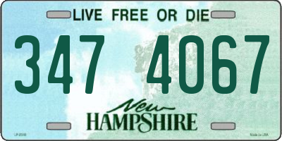 NH license plate 3474067