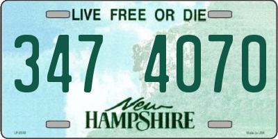 NH license plate 3474070