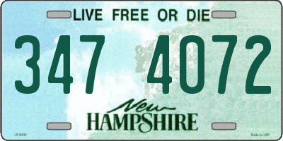 NH license plate 3474072
