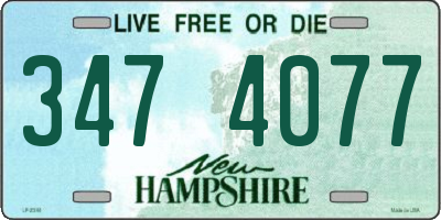 NH license plate 3474077