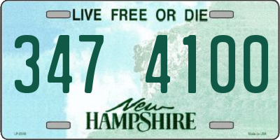 NH license plate 3474100