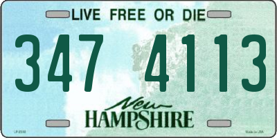 NH license plate 3474113
