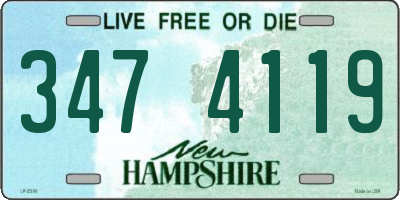 NH license plate 3474119