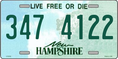 NH license plate 3474122