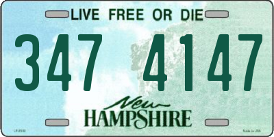 NH license plate 3474147
