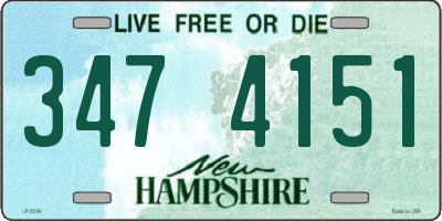 NH license plate 3474151
