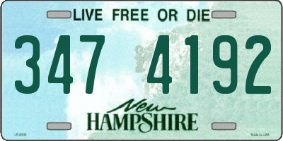 NH license plate 3474192