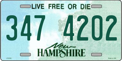 NH license plate 3474202