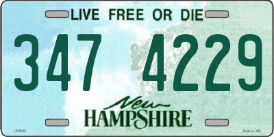 NH license plate 3474229