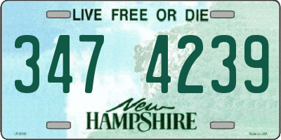 NH license plate 3474239