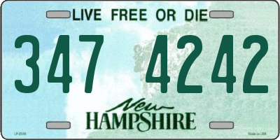 NH license plate 3474242