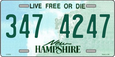 NH license plate 3474247