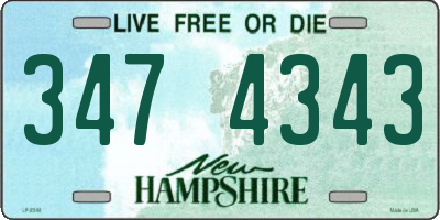 NH license plate 3474343