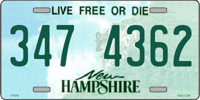 NH license plate 3474362