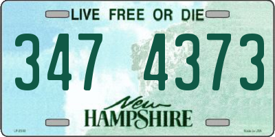 NH license plate 3474373