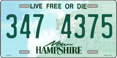 NH license plate 3474375