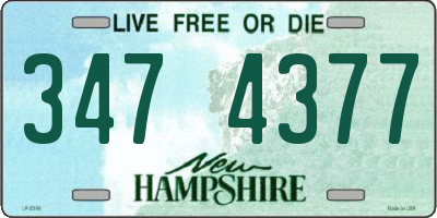 NH license plate 3474377