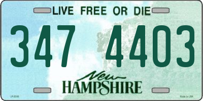 NH license plate 3474403