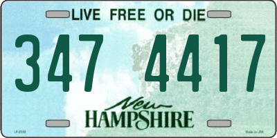 NH license plate 3474417