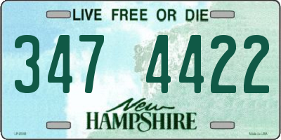 NH license plate 3474422