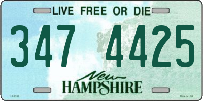 NH license plate 3474425