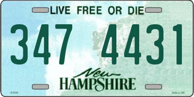 NH license plate 3474431