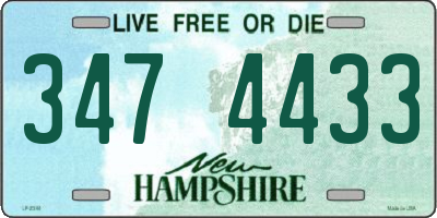 NH license plate 3474433