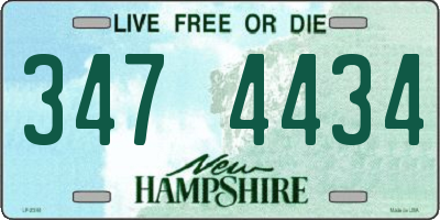 NH license plate 3474434