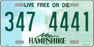 NH license plate 3474441