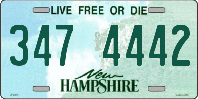 NH license plate 3474442
