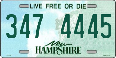 NH license plate 3474445