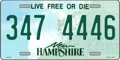 NH license plate 3474446