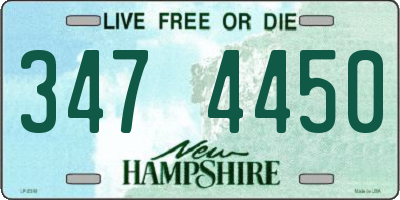 NH license plate 3474450