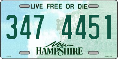 NH license plate 3474451