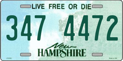 NH license plate 3474472