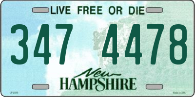NH license plate 3474478